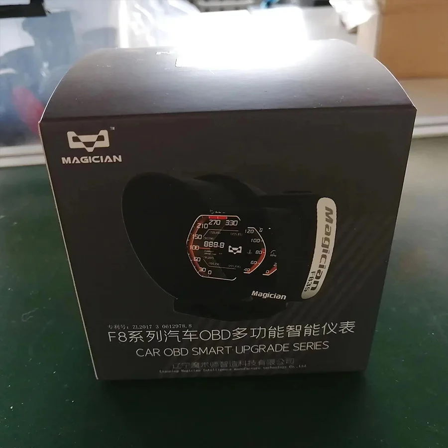 F835 маг Автомобильный датчик OBD2 головка мобильного выставочного стенда Turbo Boost напряжение скорость температура воды при стирке с сигнализацией