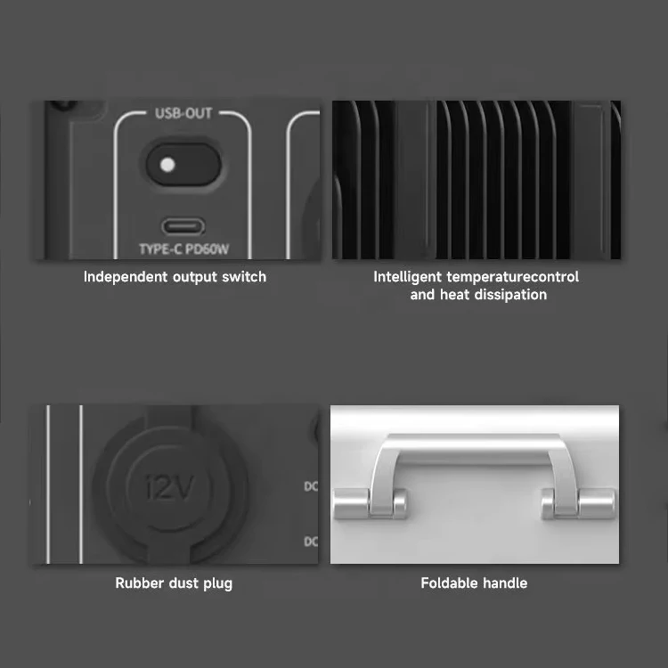 1000W Portable Power Station Power Bank With Pd Ports,Wireless Charger For Outdoor Rv,Camping Emergencies