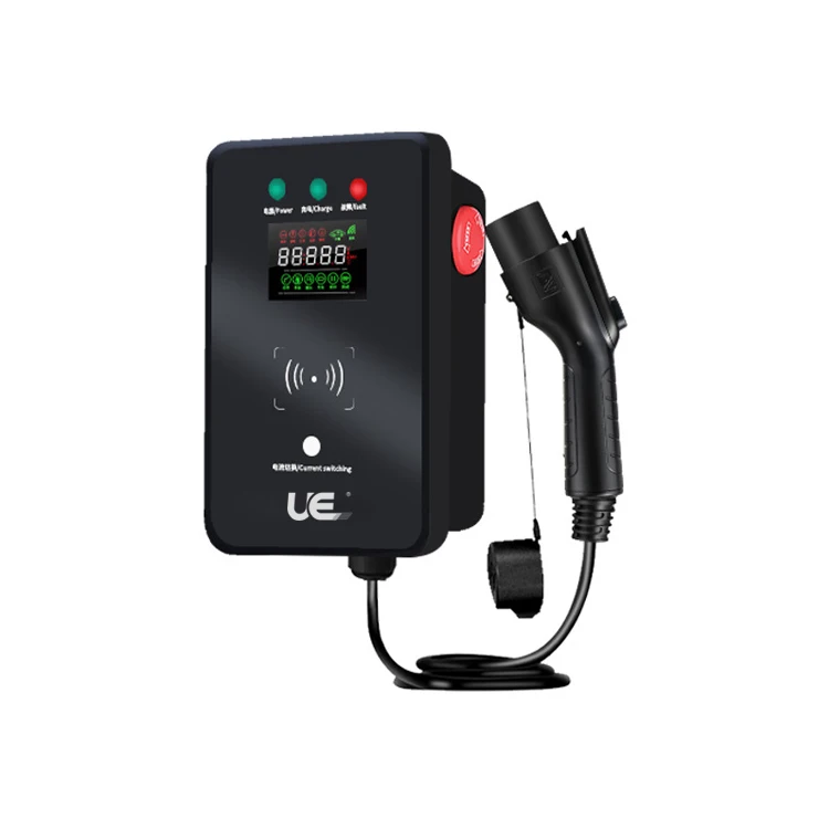 UE22kw AC EV Charger Type 2 with 2.4 screen 32a 3Phase floor-mounted 22kw ev charger pole