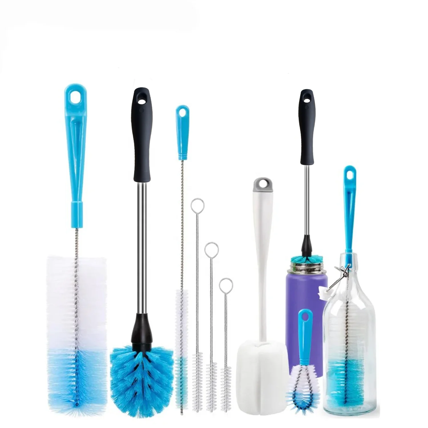 5 Pack Bottle Cleaner Brush Set Long Handle Bottle Cleaning Brush Straw Cleaner Brush For Washing Narrow Neck Bottle