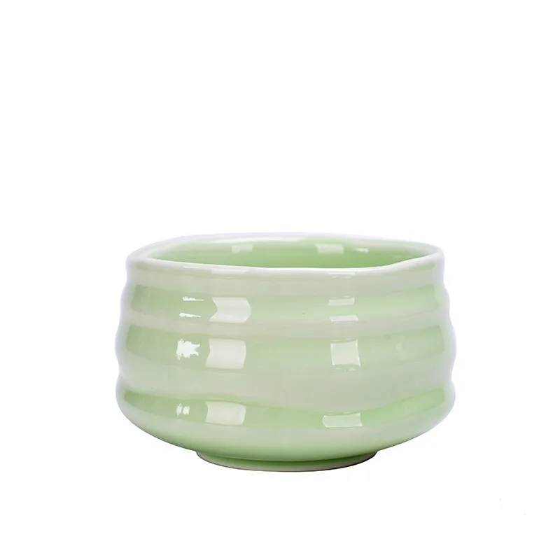 manufacturer wholesale tea cup matcha Japanese coarse pottery handmade flow glazed tea set kiln transformed pottery cup Bowl