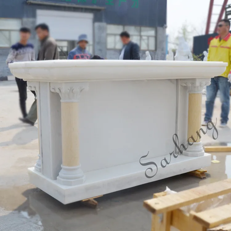 Catholic Reglious Church Altar White Marble Altar Table
