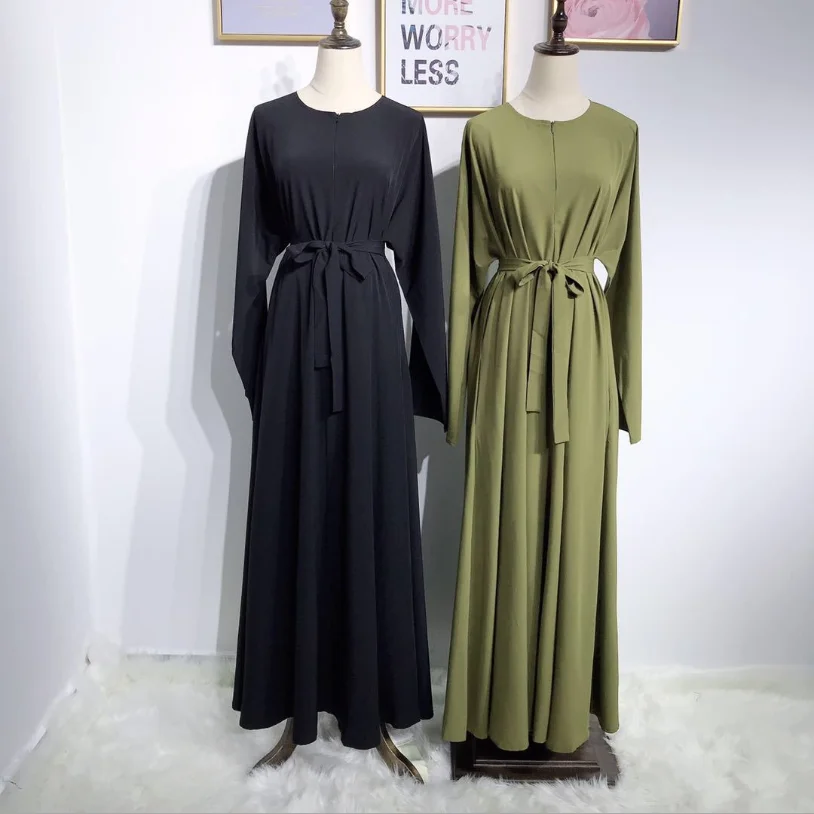 Caftan Abaya Robe Dubai Islam Long Muslim Hijab Dress Qatar UAE Oman Caftan Marocain Abaya For Women Turkish Islamic Dress