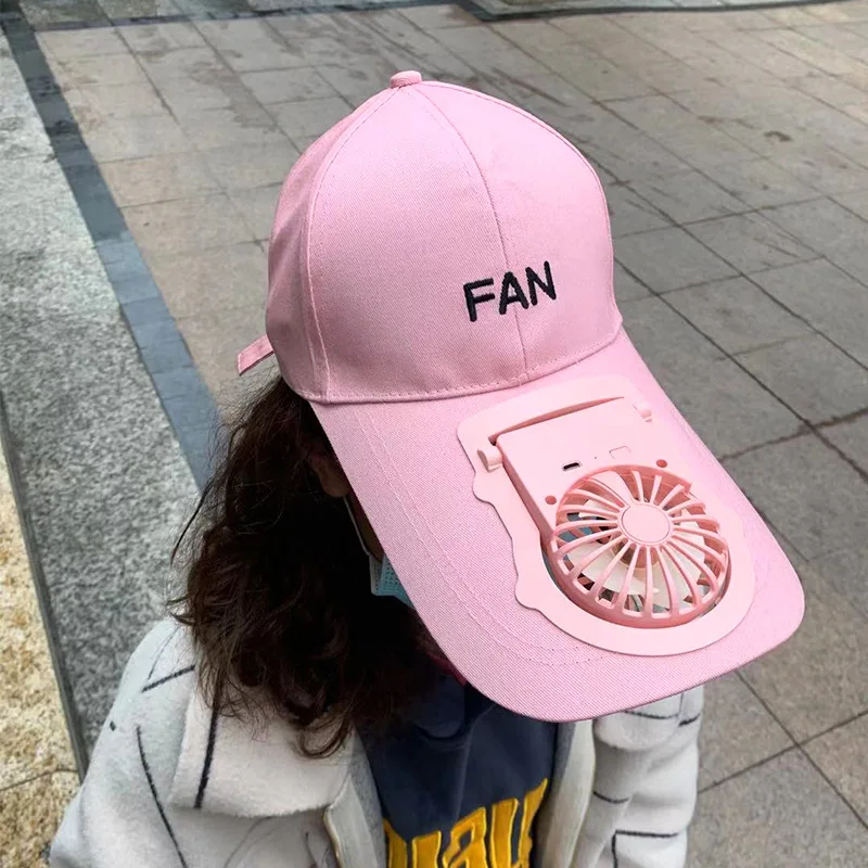 Hat rechargeable fan fashion trend USB adult baseball hat travel sunscreen hat fan