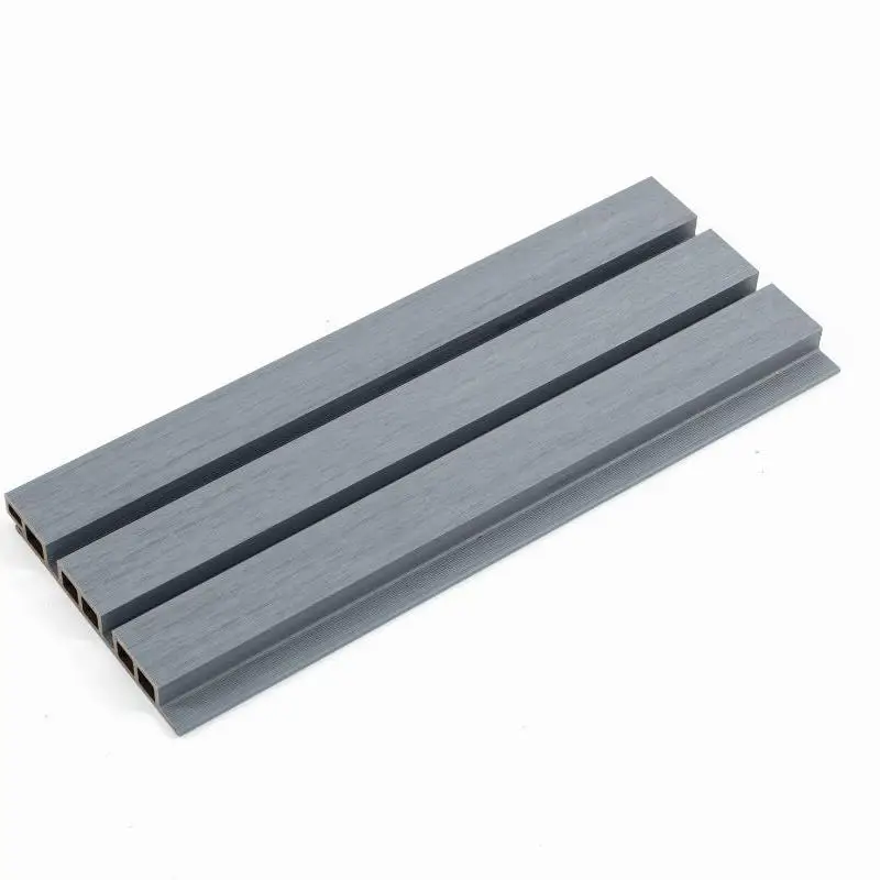 Waterproof Co-Extrusion Outdoor WPC Wall Panel Wood Composite Hollow Fluted Facade Cladding Boards House Decor Exterior Boards