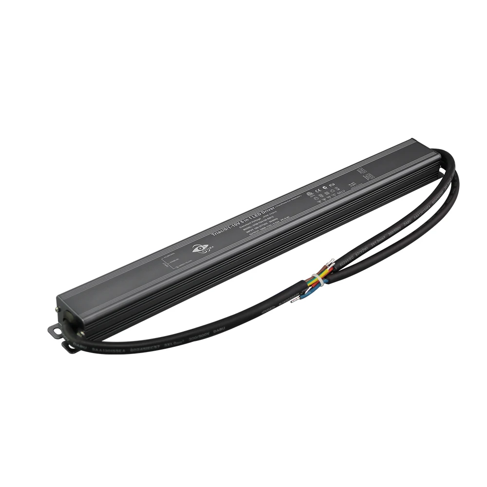 IP67 96W 12V 24V slim linear 0-10V 1-10V PWM dimmable constant voltage led driver