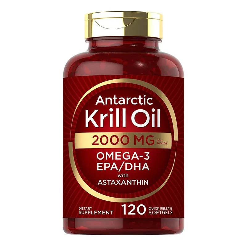Manufacturer Wholesale Antarctic Krill Oil Herb Extracts Food Grade Wild UV Softgel Capsules HPLC Health-Related Supplements