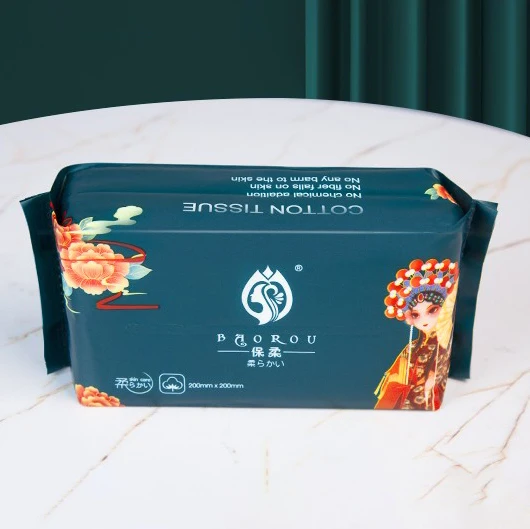 Soft Dry Wipe Non-woven Unscented Cotton Tissues Dry Wet Makeup Removal Eco-friendly Bathroom Facial Cotton Tissue