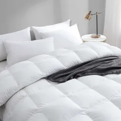 Luxury Oversize Comforter Set filling microfiber quilt Queen Size  white Comforter Bedding Set