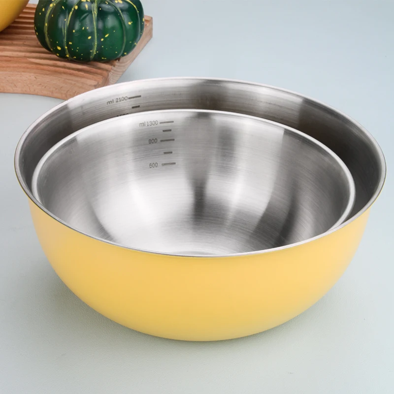 Kitchen Eco Friendly Reusable Meal Prep Salad Bowl Nesting Bowls Stainless Steel Mixing Bowls Set