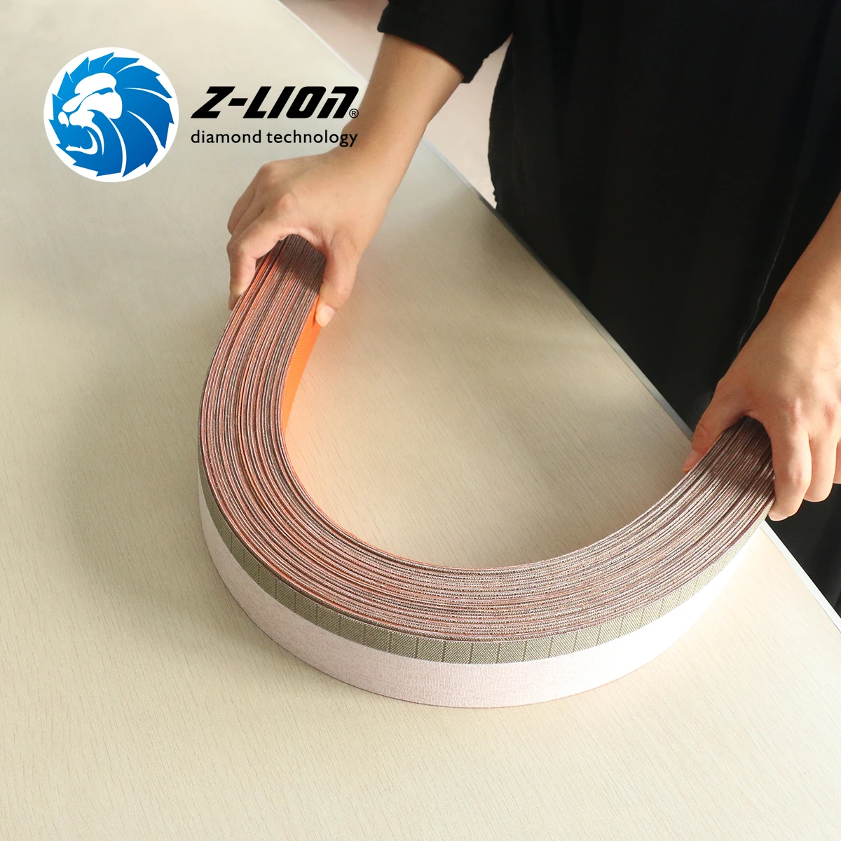 Z Lion Electroplated Diamond Tools Abrasive Sanding Belt for Thermal Spraying Materials
