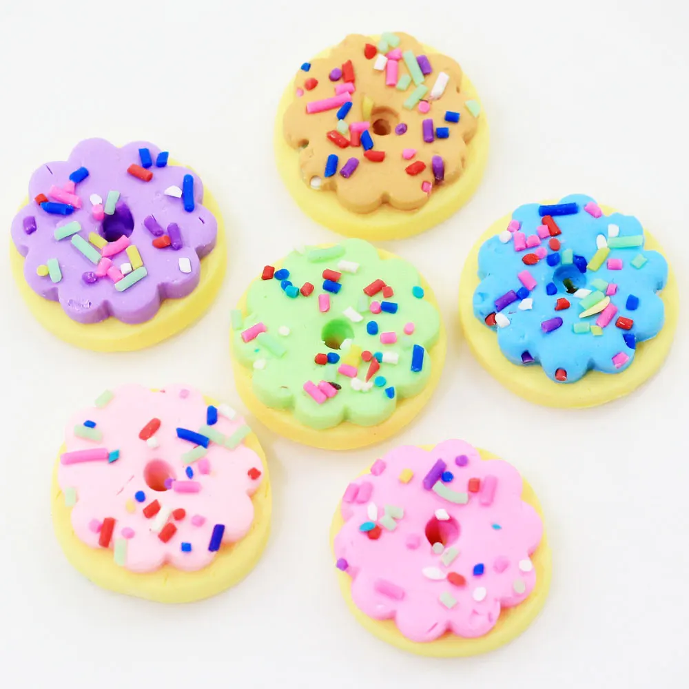 
22mm Sprinkles Chocolate Donuts Squishy Jumbo Sweet Candy Bread Slow Rising Phone Straps Soft Charms Scented Kid Fun Toy Gift 