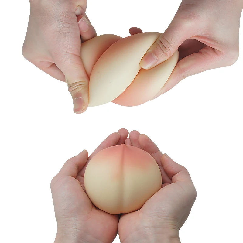 High Quality Antistress Ball Fruits Autism Fidget Toys Squeeze Ball Banana Lemon Eggplant Cucumber Peach Shape For Kids & Adults