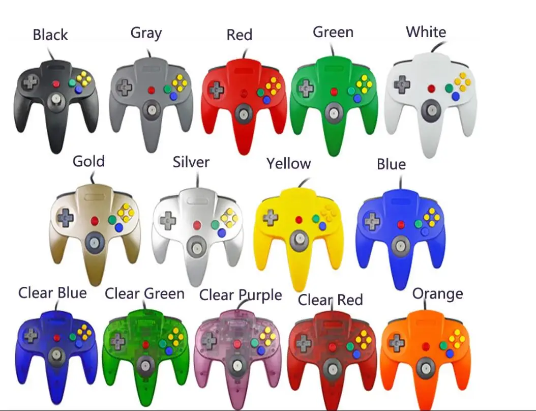 Желтый цвет для Nintendo 64 N64 проводной игровой контроллер Джойстик консоль вилка