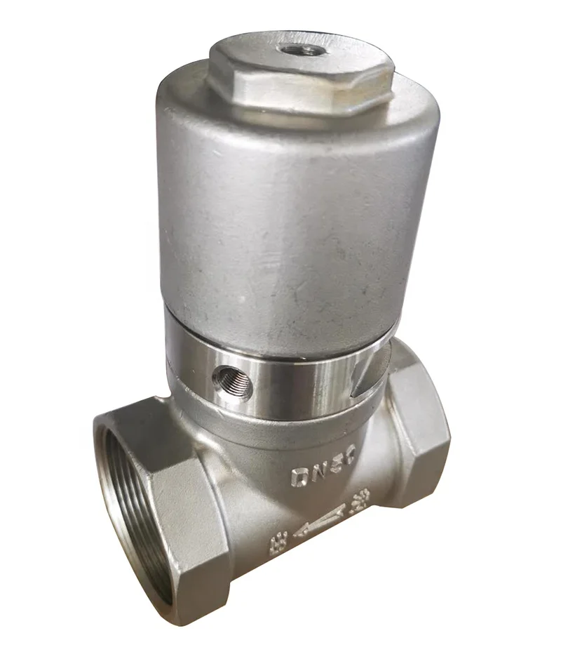 Stainless Steel Pneumatic Valve for Sprinklers 2 inch Female Sanitary Ball Valve Straight-through Pneumatic Shut-off Valve