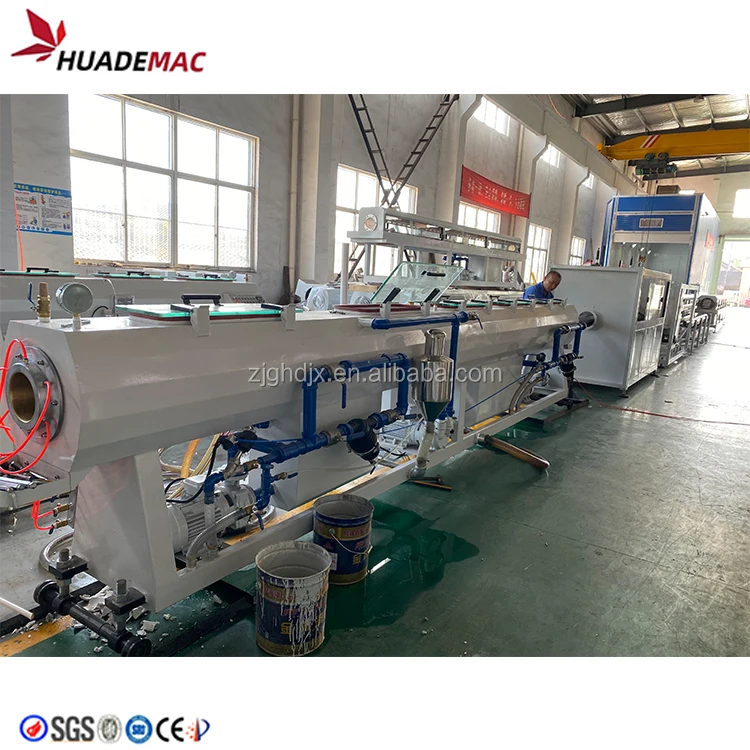 PVC-U silencing drain pipe with hollow wall inner spiral-ribbing plastic extruder machine