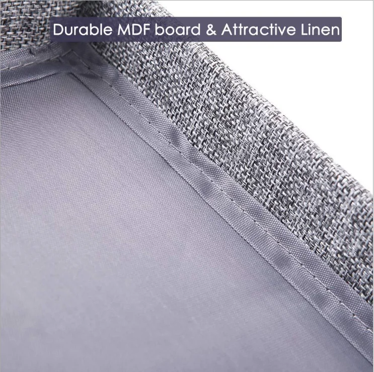 Collapsible Linen Hanging File Storage Organizer Boxes Creative Card Office Desk Organizer