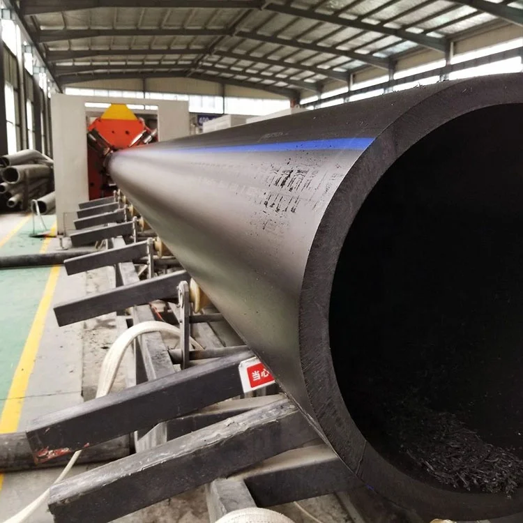 qatar Black Blue Color PN16 PE100 large diameter Plastic Water Supply Pipes HDPE Potable Pipeline Seamless PE Pipe price list