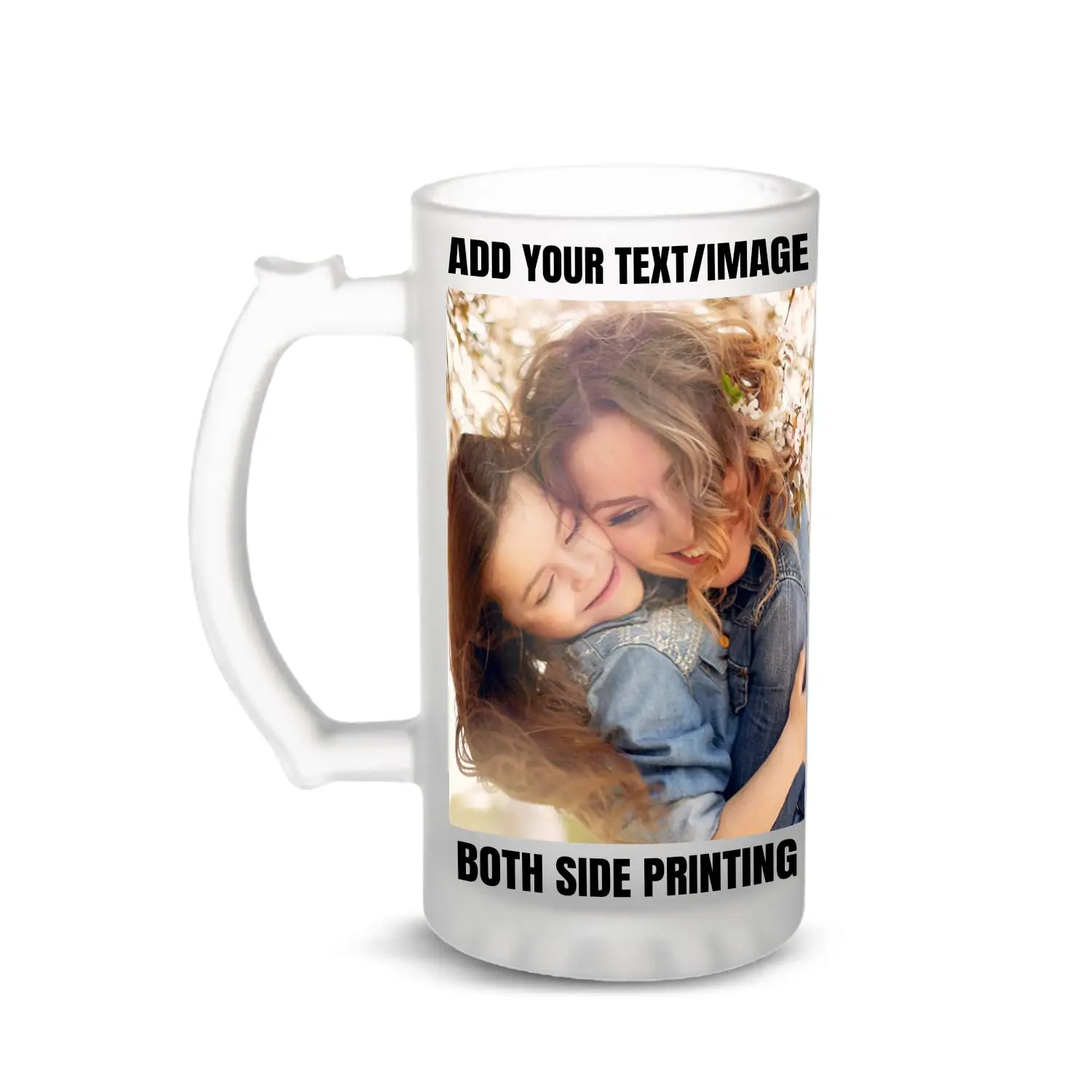 Custom Beer Mug Personalized Frosted Glass Beer Cup Glass Pictures Customized Frosted Image Text Gifts Beer Glass Cup Birthday