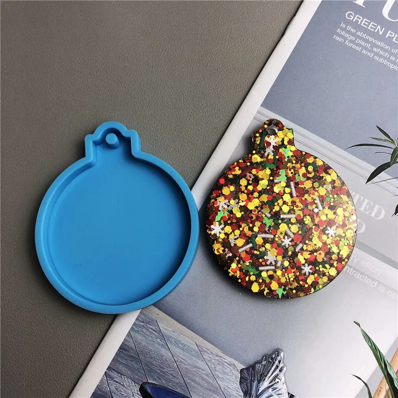 Blank Christmas Tree Pendant Christmas molds for resin keychains Silicone Mold For Chorismas Party