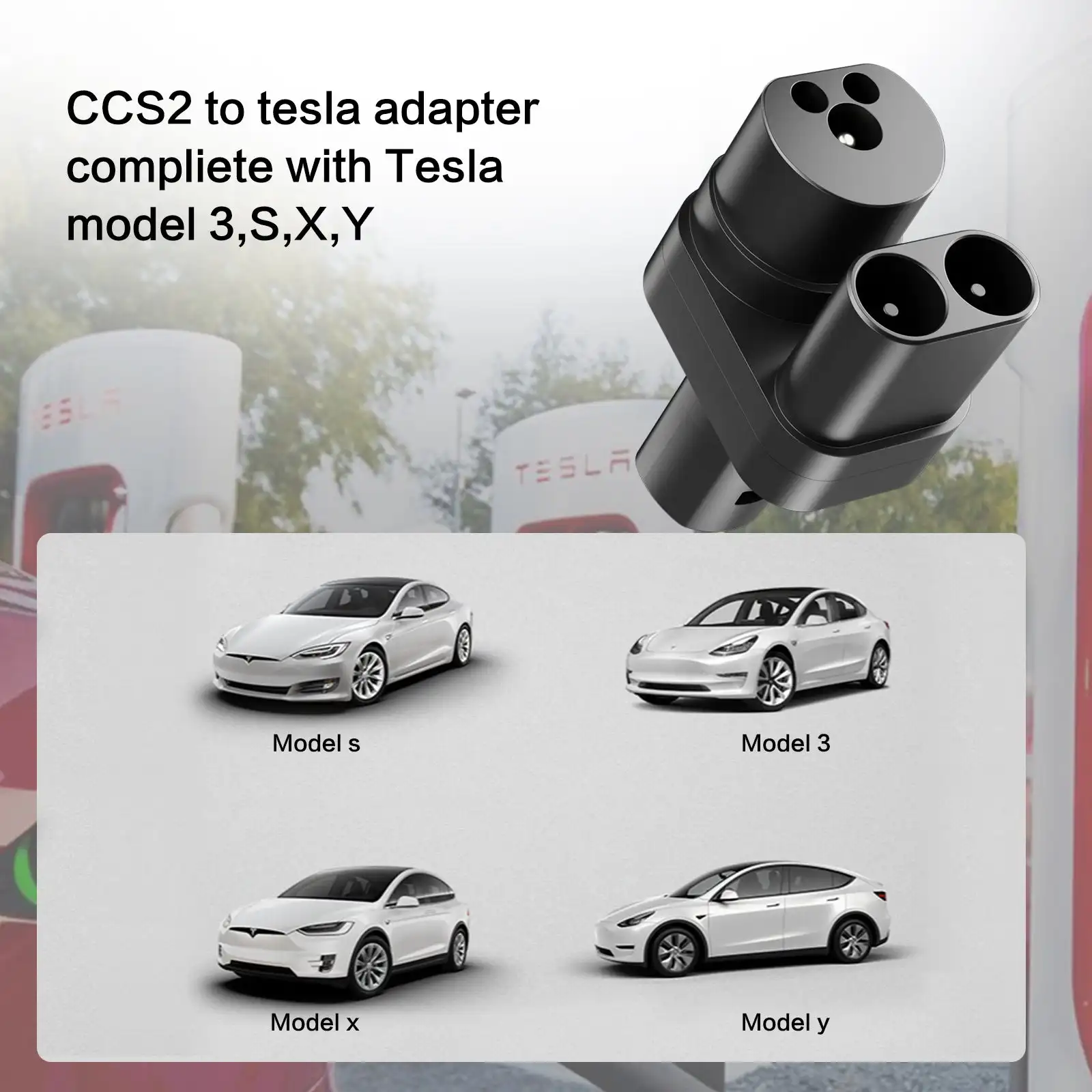 Ccs2 To Tesla Dc Fast Adapter New Energy Tesla Ccs Combo 2 Adapter Electric Charging Station Ccs2 Adapter For Tesla