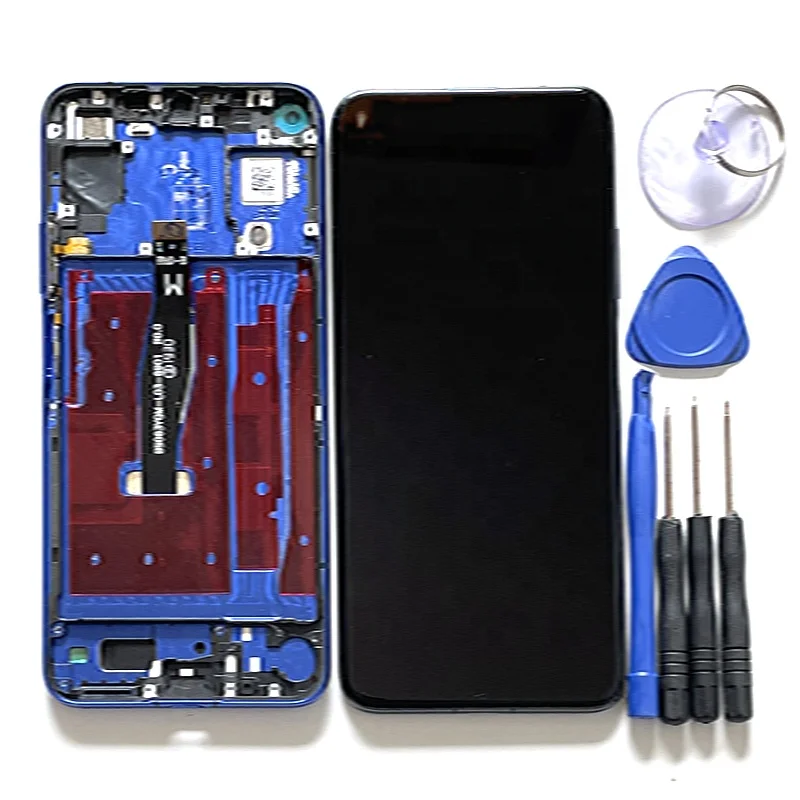 Original For Huawei Honor 20 Honor 20 Pro YAL-AL00 LCD Screen Touch Panel Digitizer With Frame For Huawei Nova 5T Display Frame
