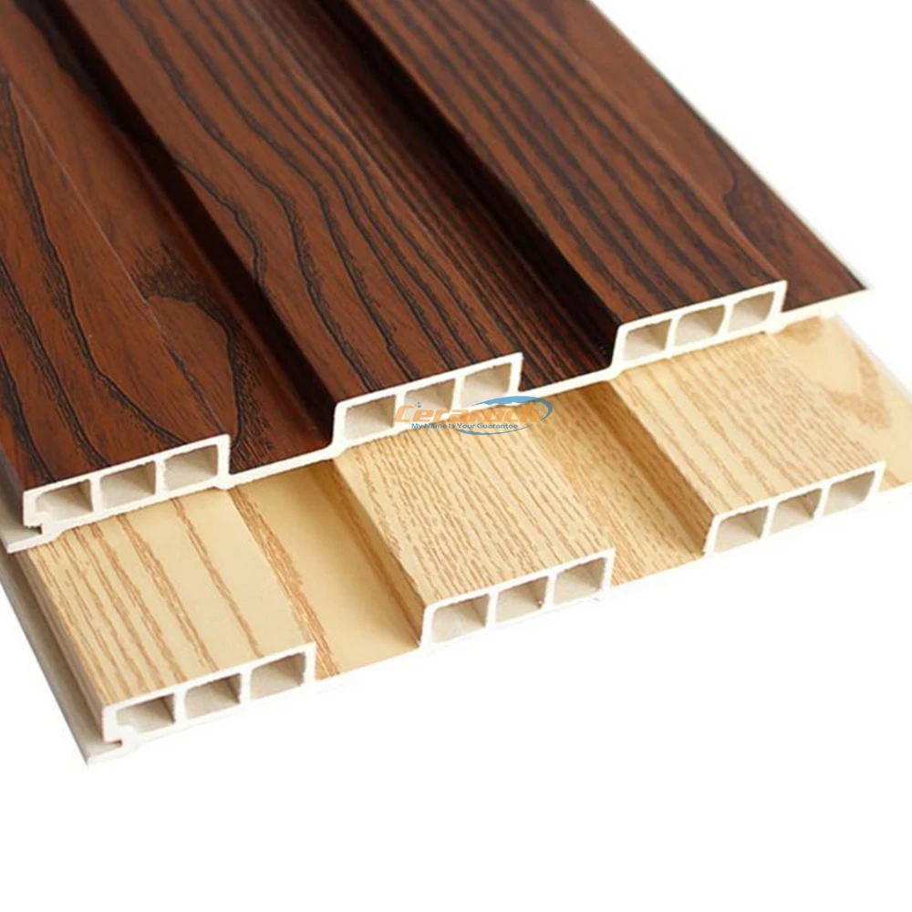 indoor fireproof wpc great wall panels lamination surface PVC fluted board interior wpc wall panels