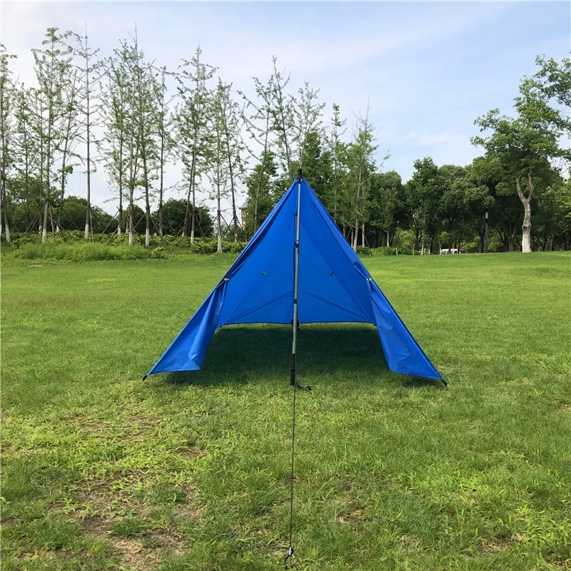 
Mountaincattle Multi-functional Outdoor Sun Shelter Tarp Blue Color Ultralight Flysheet Tent From Camping Equipment Factory 