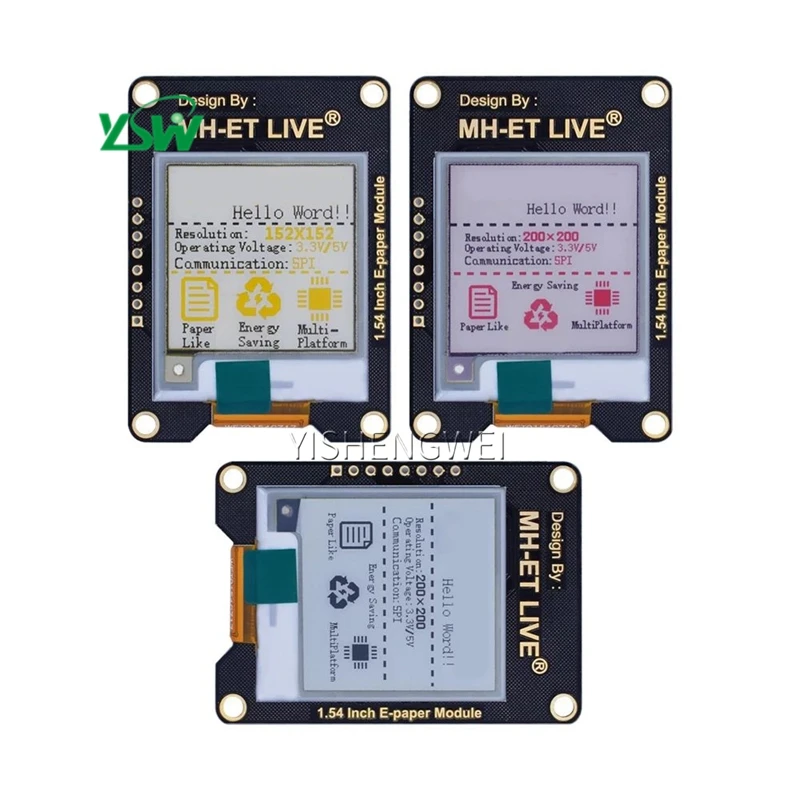 1.54 Inch Epaper Module E-paper E-Ink EInk Display Screen SPI Support Global Part STM ESP32
