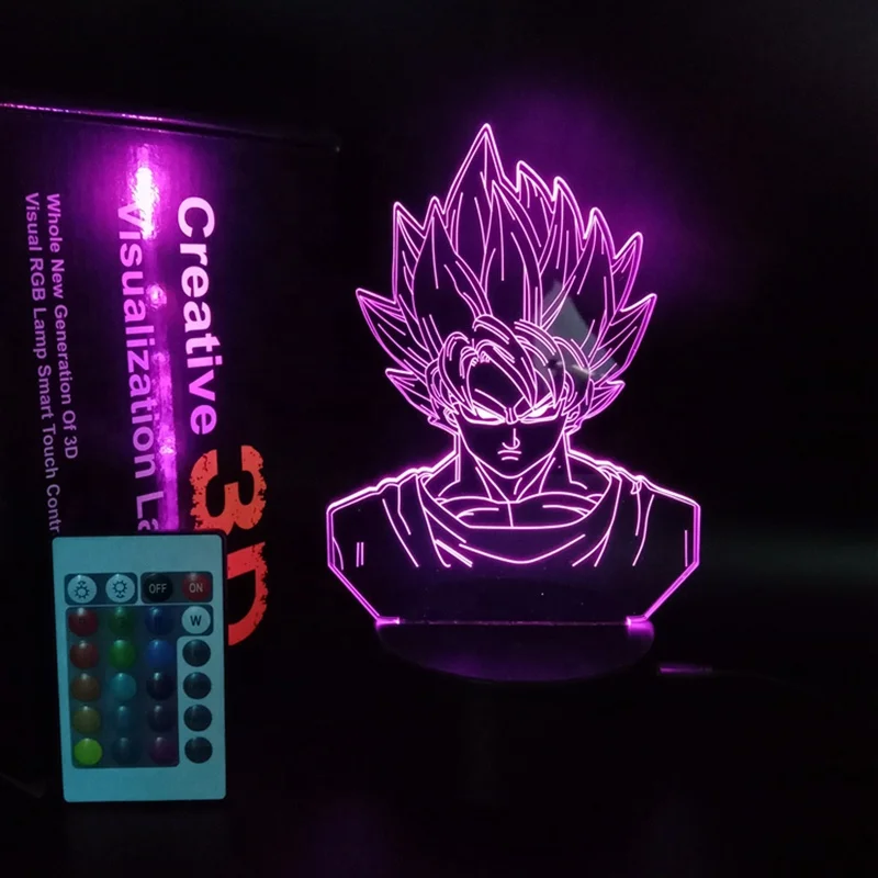 2024 B2C Hot Selling Anime 3D Lamps Factory Directly Customize Design Accept USB Night Light With Touch/Remote Control 16 Colors