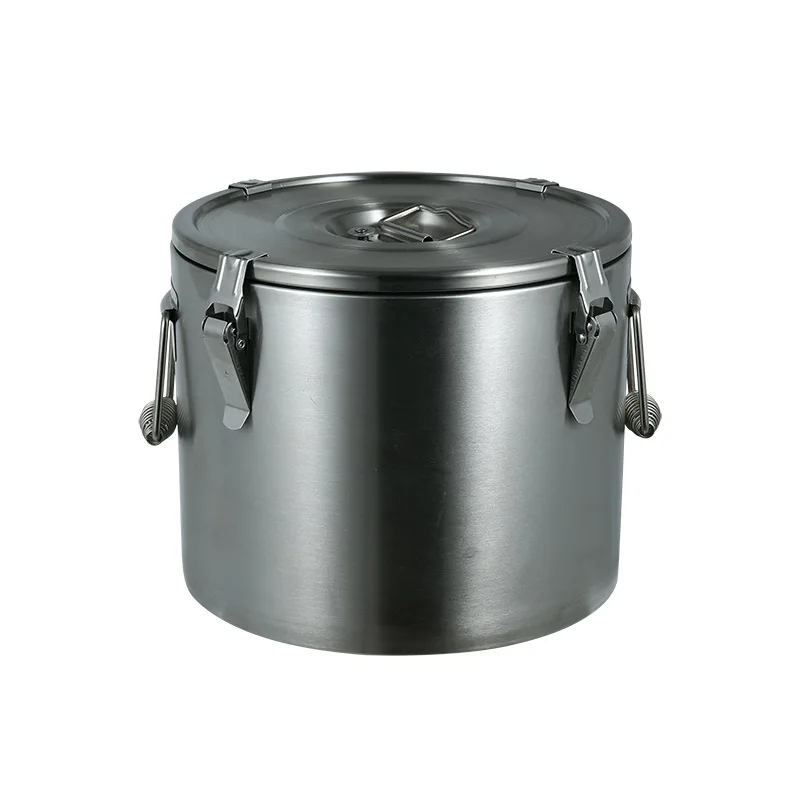 Customized Stainless steel SS201 lids stock pot with lock Stainless steel sealed oil drum wine drum