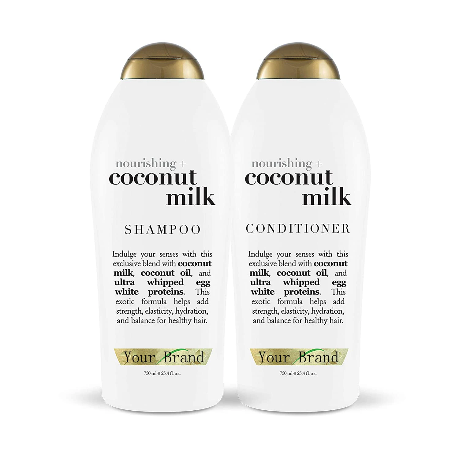 Nourishing + Coconut Milk Moisturizing Shampoo for Strong & Healthy Hair, with Coconut Milk, Coconut Oil & Egg White Protein