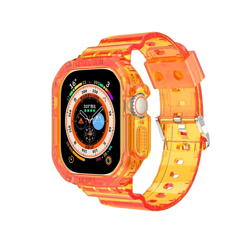 A-SC001 New Design TPU  Bezel Case Sport Smart Watch Replacement Bands Full Surround for Apple Ultra Series