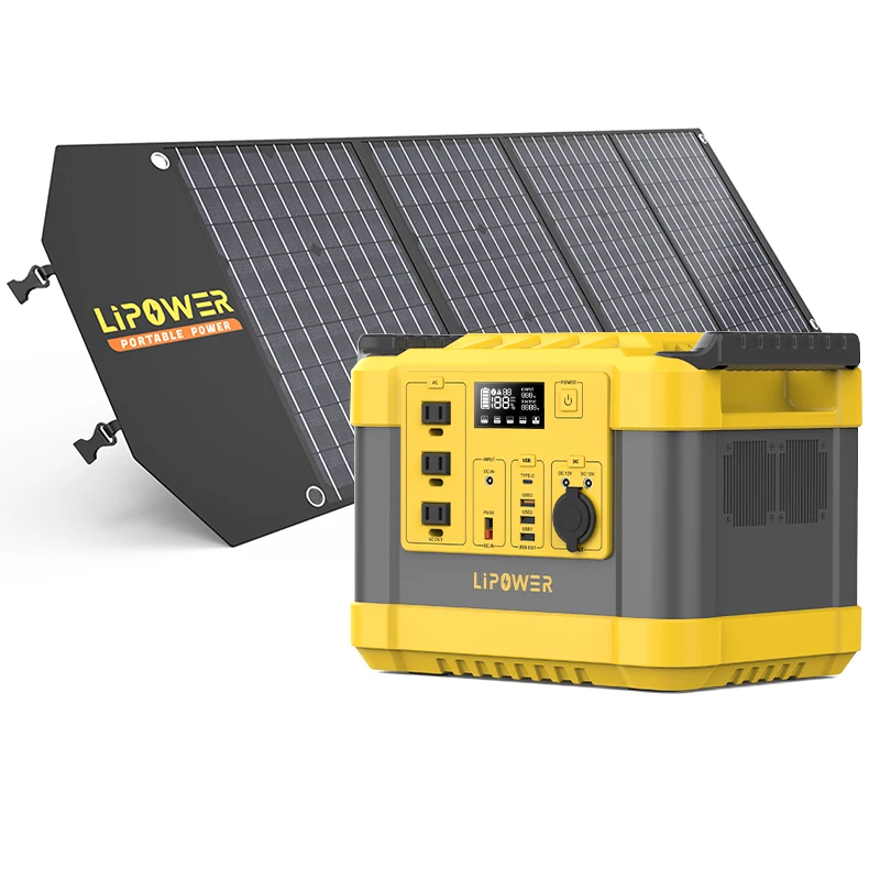 Solar energy systems 1000W 220v portable power station supply portable camping generator power station with solar panel