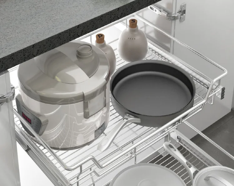 Hot selling high quality Kitchen storage pull out drawer basket cabinet use