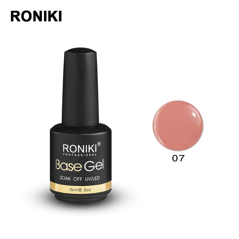 RONIKI Camouflage Nail Rubber Base UV Gel Polish Wholesale Private Label Colors Rubber Base Coat
