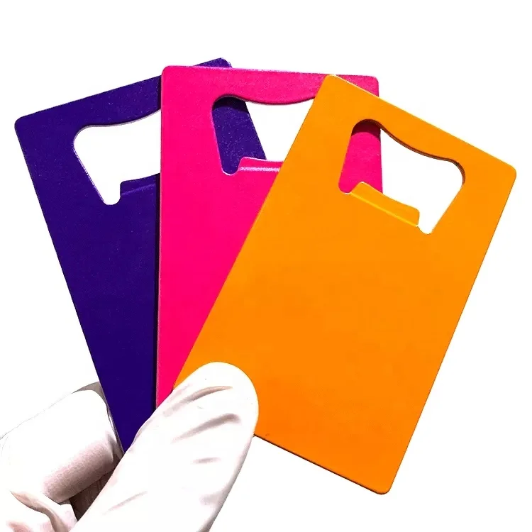 Custom Sublimation Stainless Steel Opener Bar Blade Customized Black Brand Blank Flat Beer Bottle Opener for Bar
