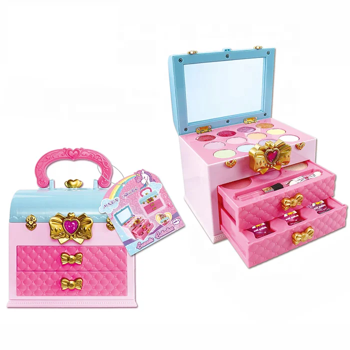 
Fashion girl make up toy suitcase nail polish nail art toy for kid 