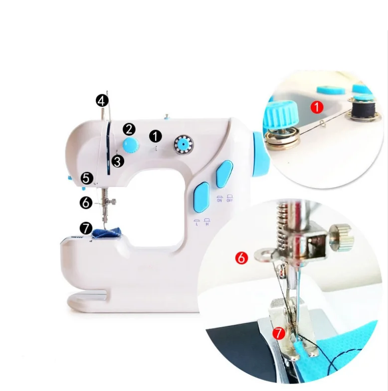 
Wholesale Electric Motor Cute Portable Manual New Home Mini Sewing Machine 