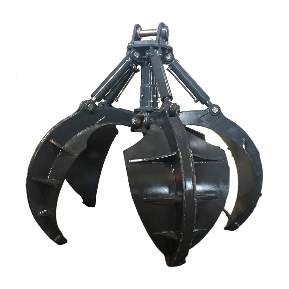 OEM Hydraulic Attachment Grab Bucket Hitachi ZX50 ZX60 ZX70 ZX85 Excavator Orange Peel Grab Scrap Grapple For Material Handlers.