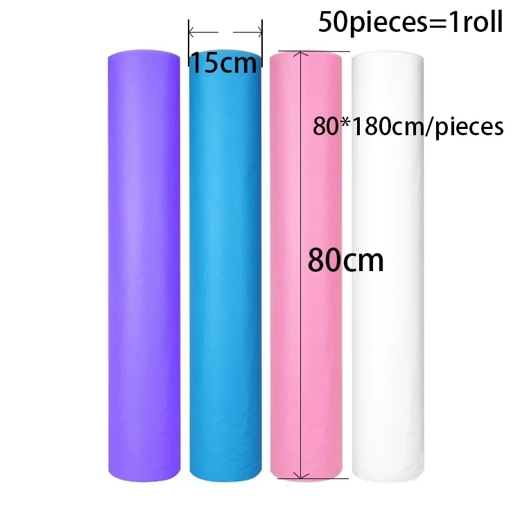 Factory Selling Medical Waterproof White Non Woven Bed Sheet sms smms Fabric Disposable Bed Sheet Rolls