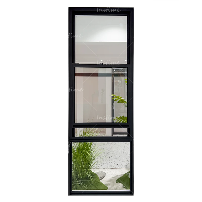 Instime New Design American Style Vertical Sliding Aluminum Windows Best Quality Awning Aluminum Windows For Villa