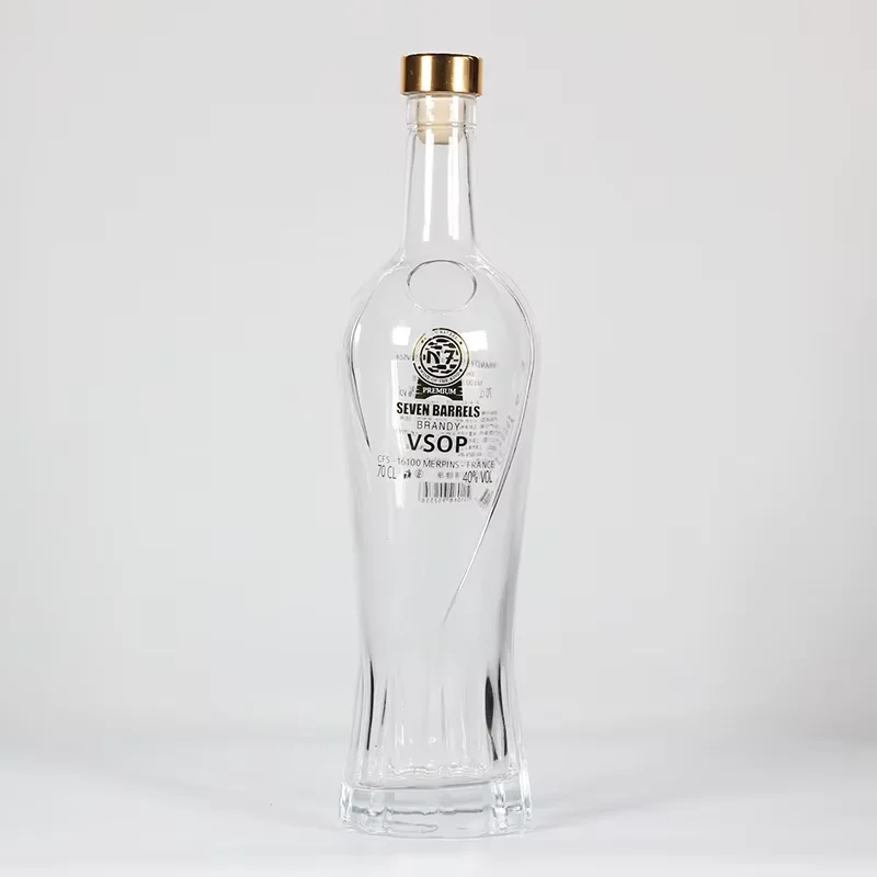 Пустая Роскошная 700 мл 750 бутылка ликера Водка Виски Xo винная Бутылка круглая с пробкой