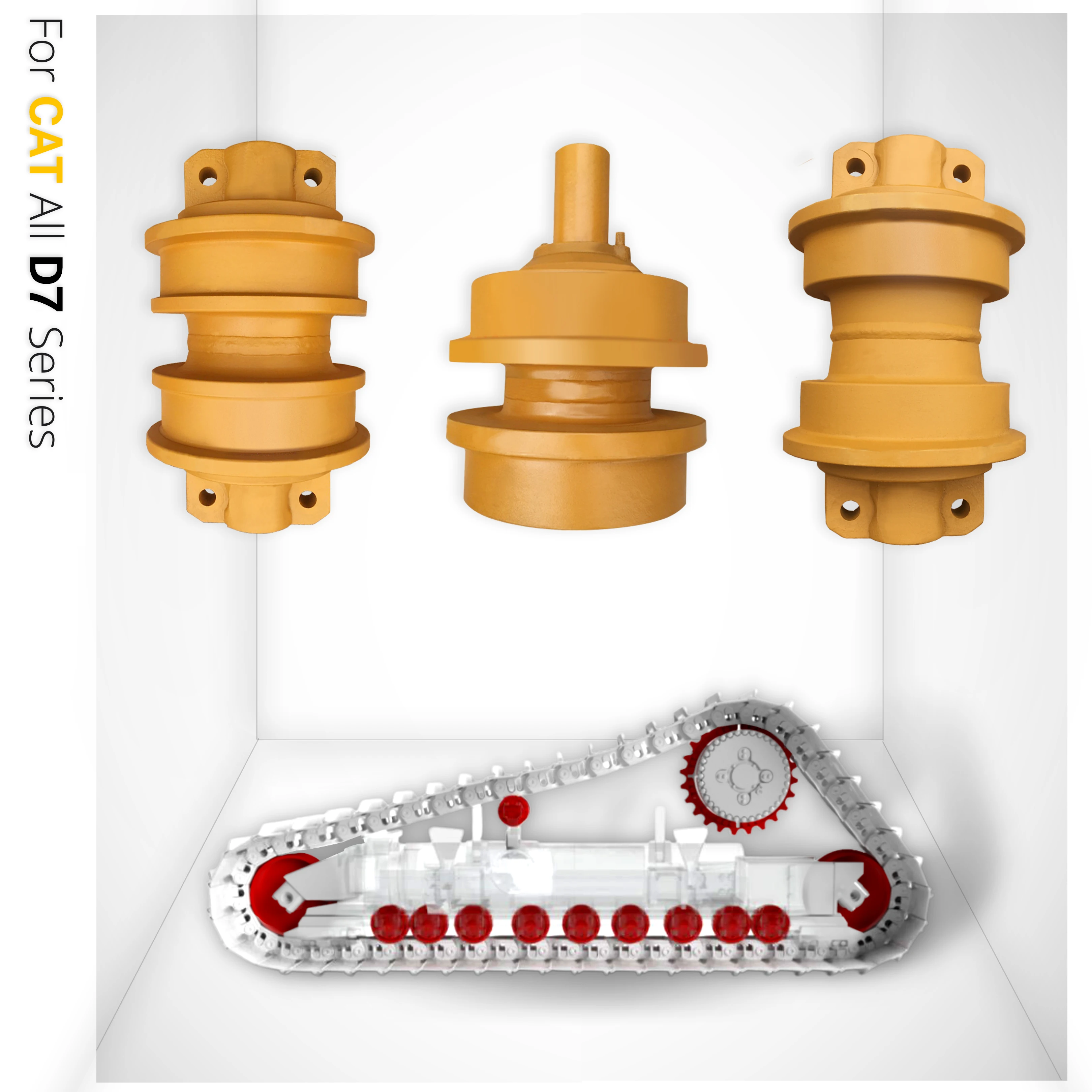 D7E D7G D7H D7R Bulldozer Undercarriage Parts Segment Sprocket Idler Top Roller Track Bottom Roller for Caterpillar D7 Series