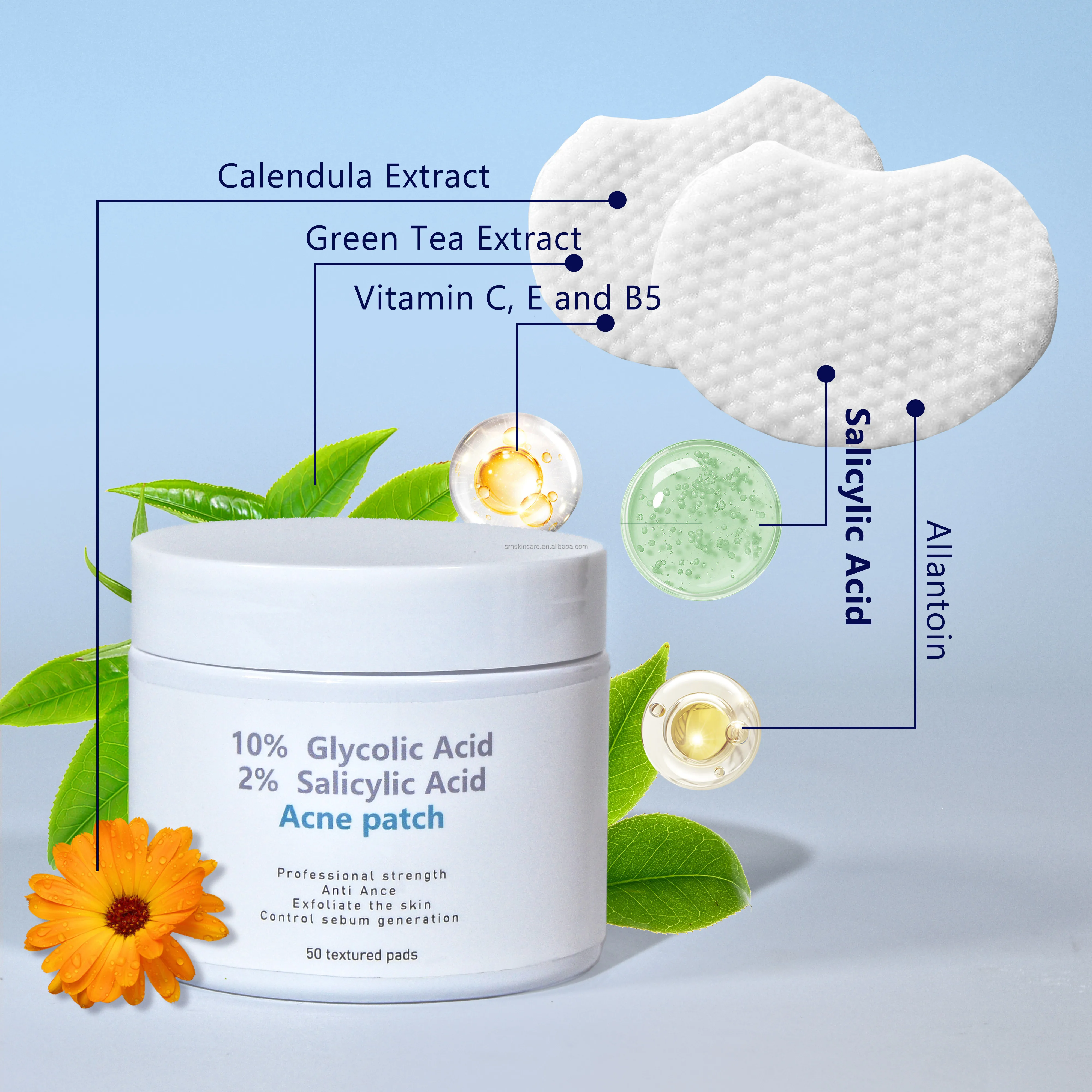 OEM ODM Own Brand Micellar Cleansing  Based Vegan Face Clean Makeup Remover Cleanser Pads Wipes