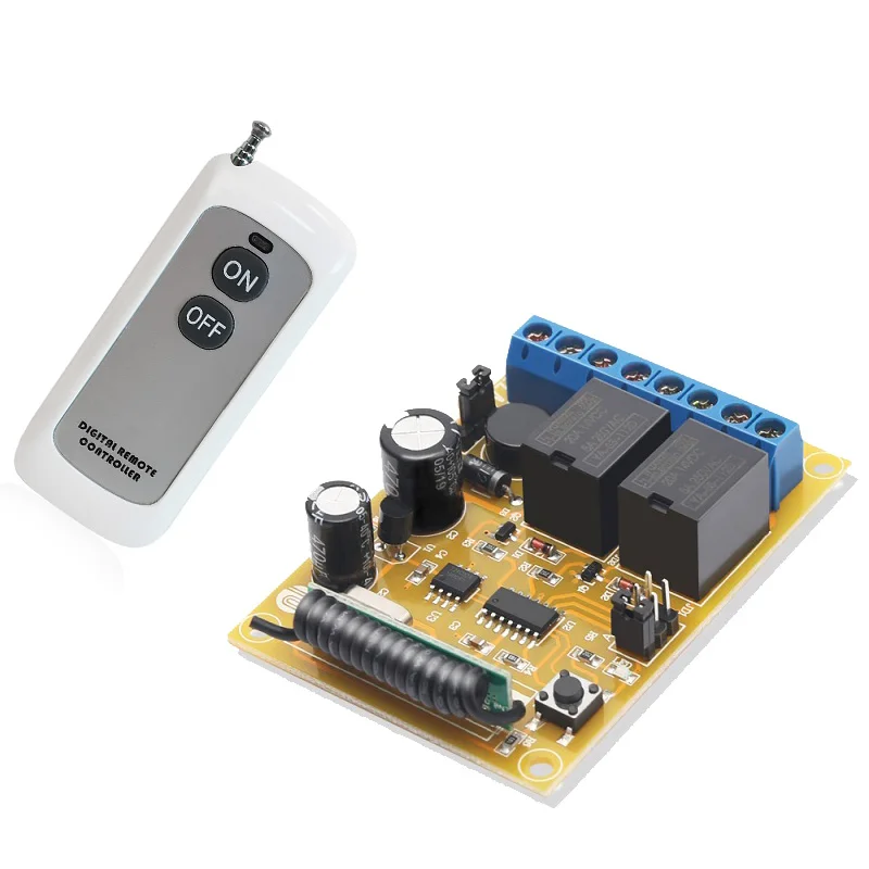 DC 12V 24V  433MHZ 2CH wireless remote motor control switch