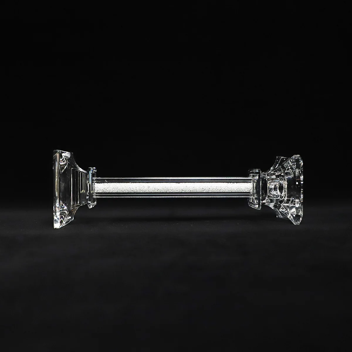 China wholesale customized indoor decorative tall crystal taper pillar glass candle holders manufacturers for wedding decoration