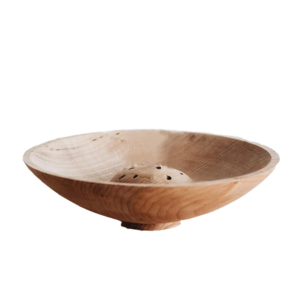 Wood Dried Flower Bowl Wooden Flower Frog Ikebana Bowl