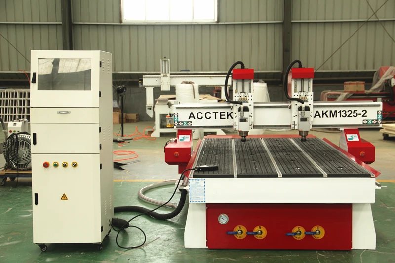 Heavy duty structure design 1325 two heads cnc router wood lathe taiwan /wood carving cnc router 1300*2500mm