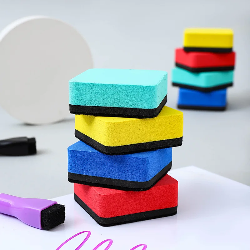 Felt Velvet Cloth 5 * 5 * 1.5cm Small square With Magnetic Whiteboard Eraser, Teacher Supplies, Office Supplies
